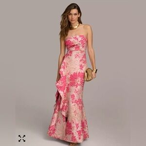Donna Karan New York
Women's Floral-Jacquard Strapless Gown